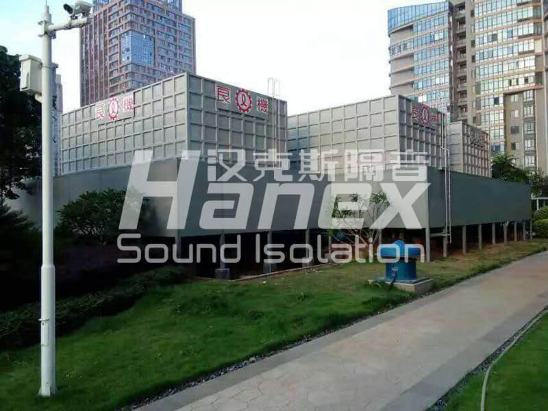 東海開發太古1期新華都生活廣場7樓冷卻塔噪音處理現場