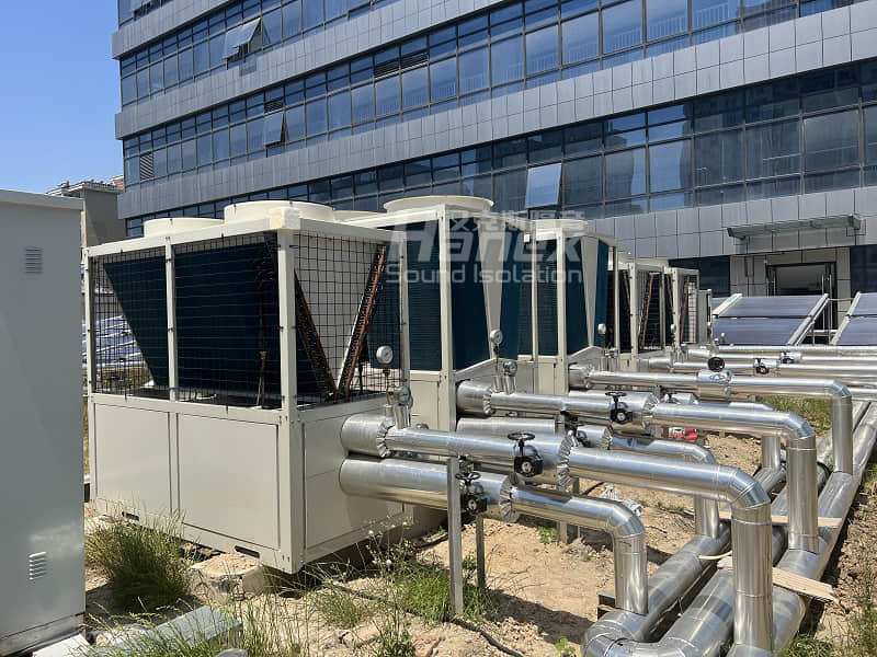 屋面空調風冷熱泵機組噪音大，影響周邊居住環境，該如何解決？